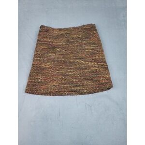 Vintage LL Bean Wool Skirt‎ Womens 10 Brown Short Back Zipper Boxy Go Go Dress